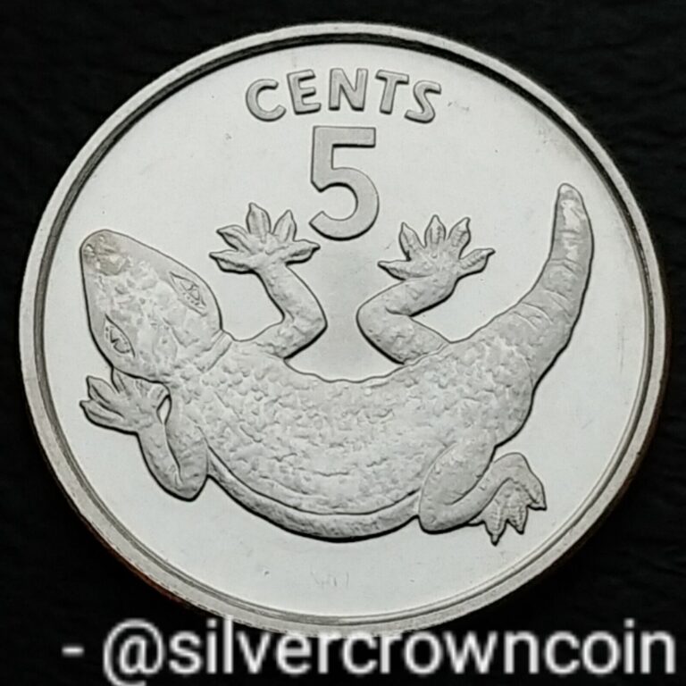 Read more about the article Kiribati 5 Cents 1979. KM#. 5C coin. One year issue. Animals. Gecko. Lizard. H