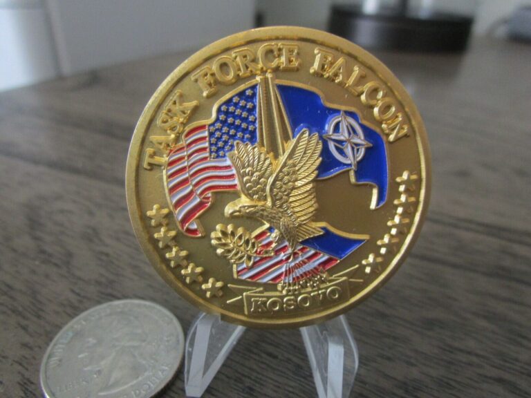 Read more about the article Task Force Falcon Kosovo Multi National Brigade East MNB-E CDR Challenge Coin