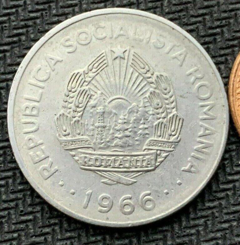 Read more about the article 1966 Romania 1 Leu Coin XF +  ( 1 Year Issue )  High Grade World Coin    #B905