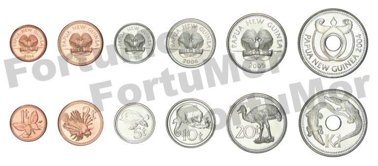 Read more about the article Papua New Guinea   COINS  6 Pcs SET  1 2 5 10 20 TOEA 1 KINA 2004 2005