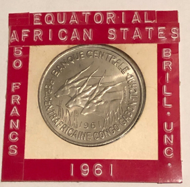 Read more about the article Equatorial African States 50 Francs 1961 Congo Gabon Tschad BU COIN