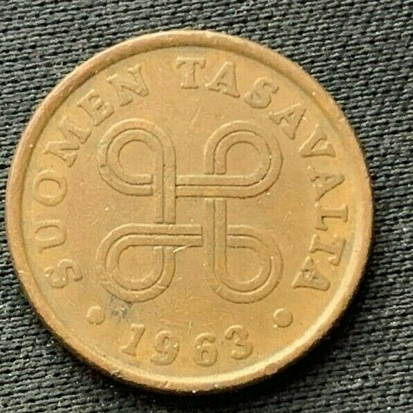 Read more about the article 1963 Finland 5 Pennia Coin XF   ( 1st Year Issue )  Better World Coin    #K1395