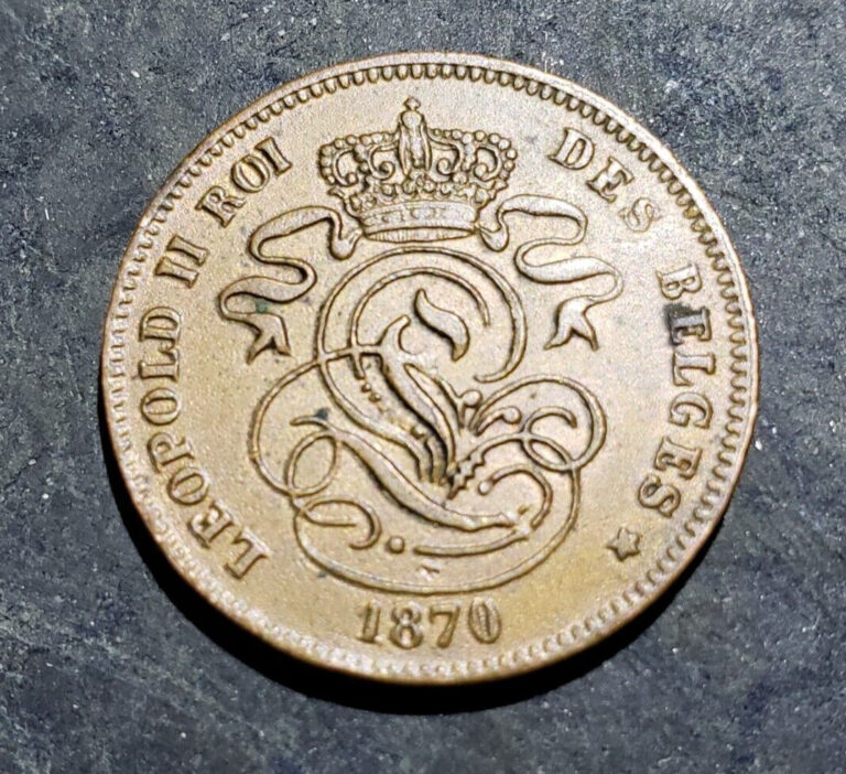 Read more about the article 1870 Belgium 2 Centimes Coin #222