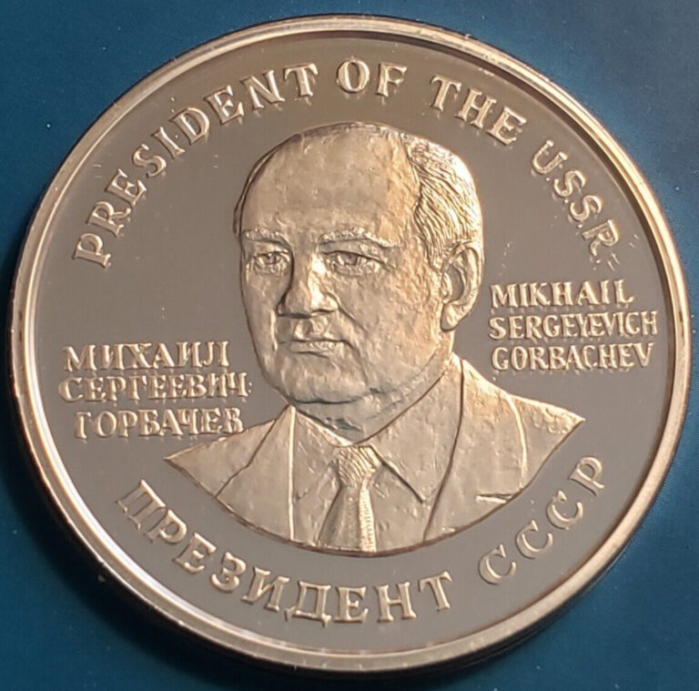 Read more about the article Norway Nobel Peace Price 1990 Mikhail Gorbachev Official Silver Medal +Fldr