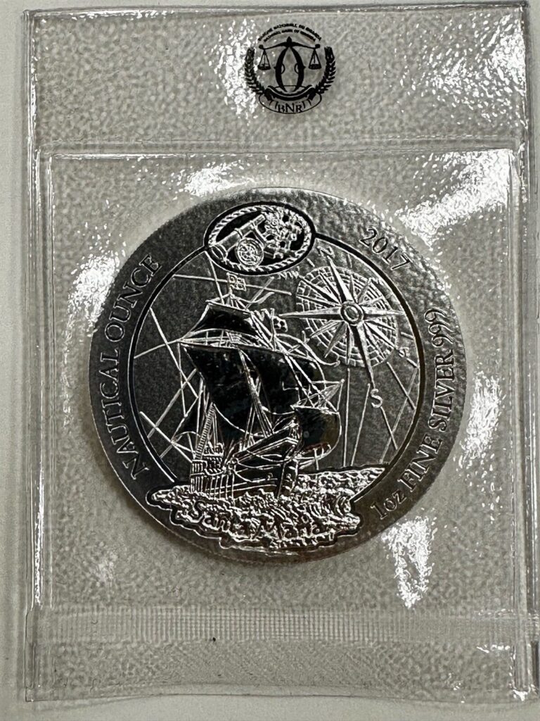 Read more about the article Scarce BU 2017 Rwanda Africa 1 oz .999 Silver Coin Nautical Santa Maria Sealed