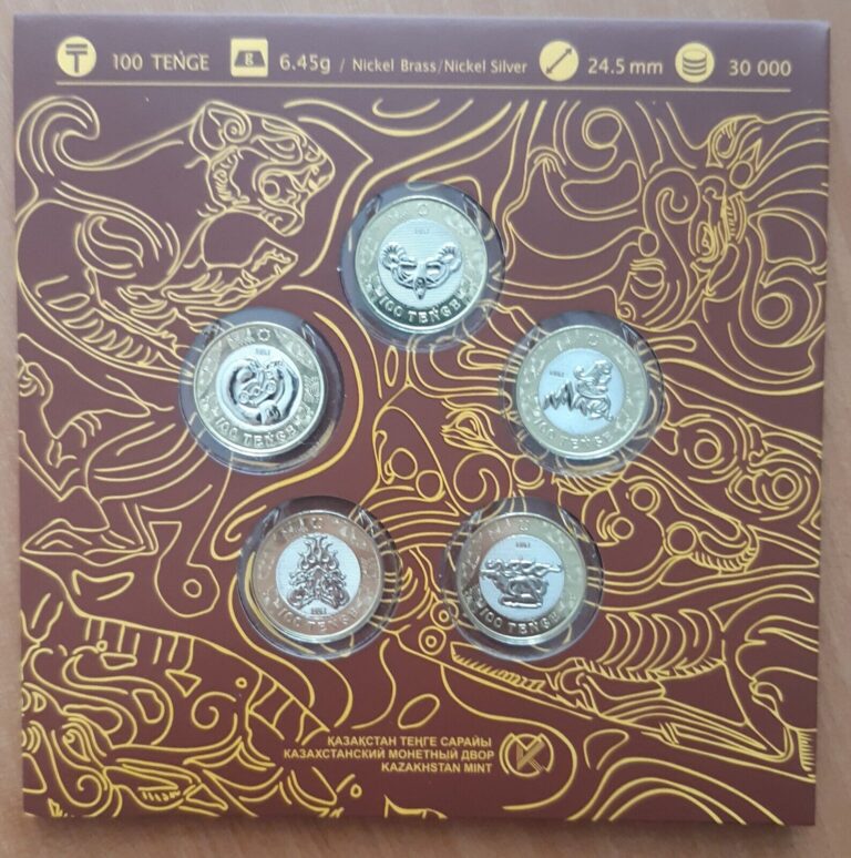 Read more about the article Kazakhstan – OFFICIAL 5 coin set – “Saka style” circulation coins 2022