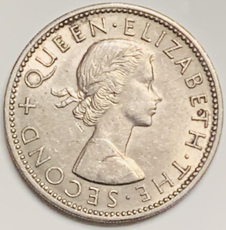 Read more about the article 1964 New Zealand Florin KM# 28.2 Circulated Condition