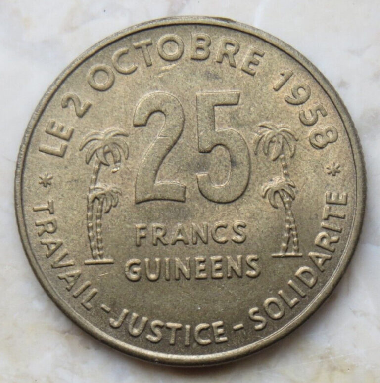 Read more about the article Guinea 25 Francs 1959 KM#3  QUALITY!