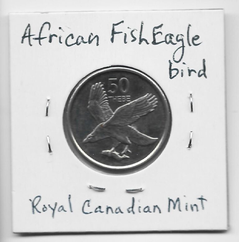 Read more about the article Botswana 50 Thebe 2013 K34. Zebras and African Fish Eagle. Royal Canadian Mint