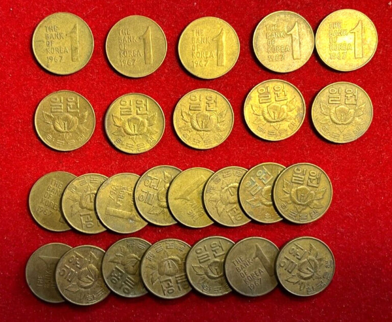 Read more about the article L47 South Korea; Lot of 25 Coins – Won 1967    KM#4