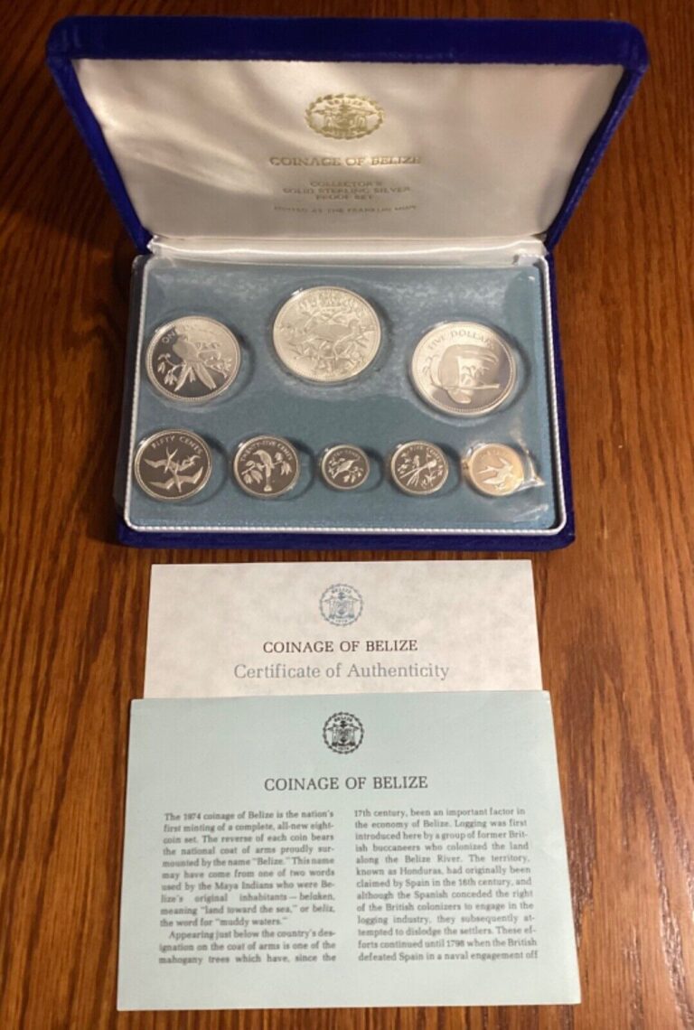 Read more about the article Belize 1974 Solid Sterling Silver Coins Proof Set (COAandCASE)