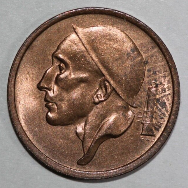 Read more about the article Belgium  1957   20  centimes    Mine worker   French Legend  17mm