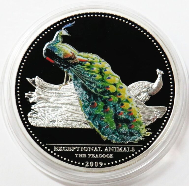 Read more about the article 2009 SILVER PALAU $5 PEACOCK PROOF COLORIZED COIN IN CAPSULE EXCEPTIONAL ANIMALS