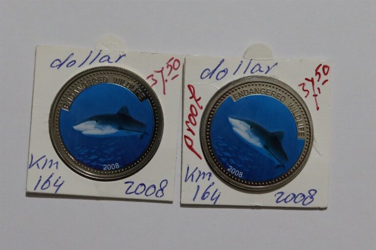 Read more about the article PALAU ENDANGEED WILDLIFE – 2 COLOURED COINS B49 #N649