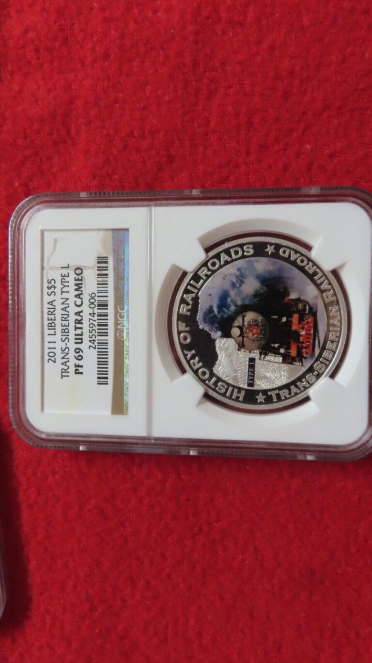 Read more about the article 2011 Liberia Silver Five Dollars Trans Siberian Railroad Train PF 69 Ultra Cameo