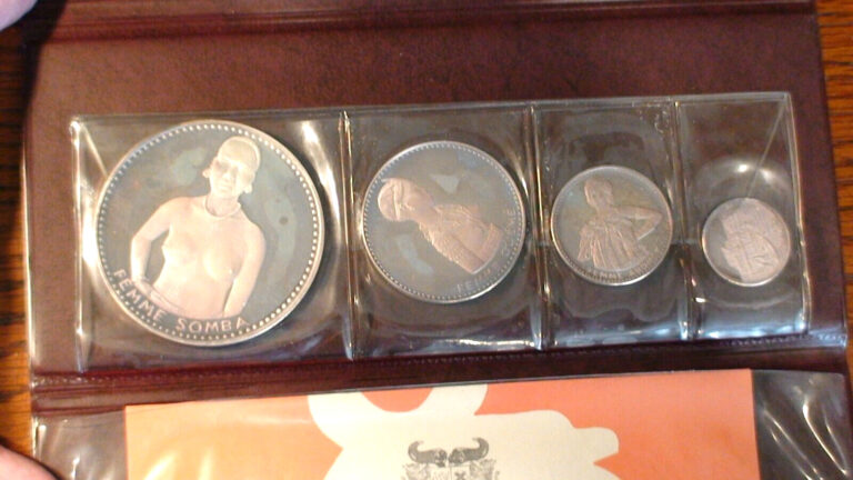 Read more about the article VERY RARE 1971 EMPIRE OF DAHOMEY4 COIN Silver PROOF SET OF COINS W DISPLAY and COA