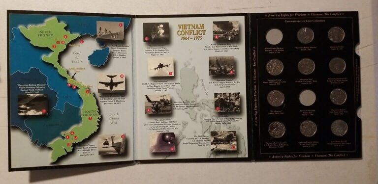 Read more about the article 2001-2002 Liberia $5 Commemorative VIETNAM COIN SET OF 10 COINS IN FOLDER