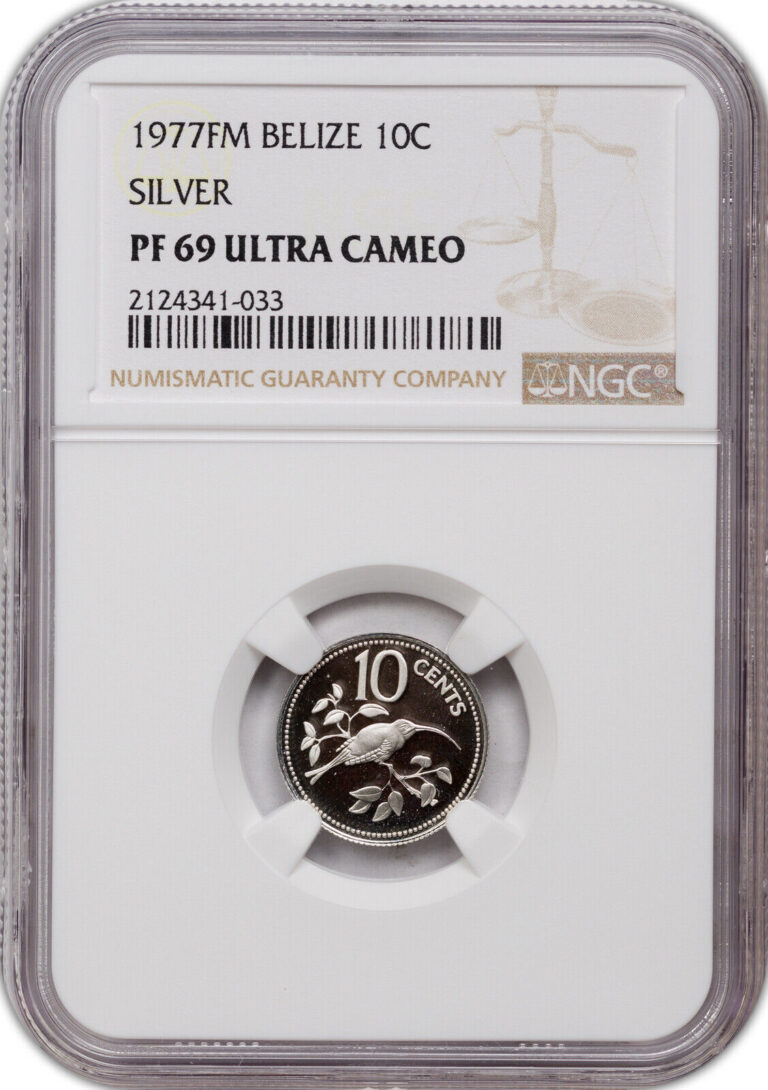 Read more about the article 1977-FM BELIZE 10 CENTS SILVER PF 69 UC NGC COIN FINEST KNOWN