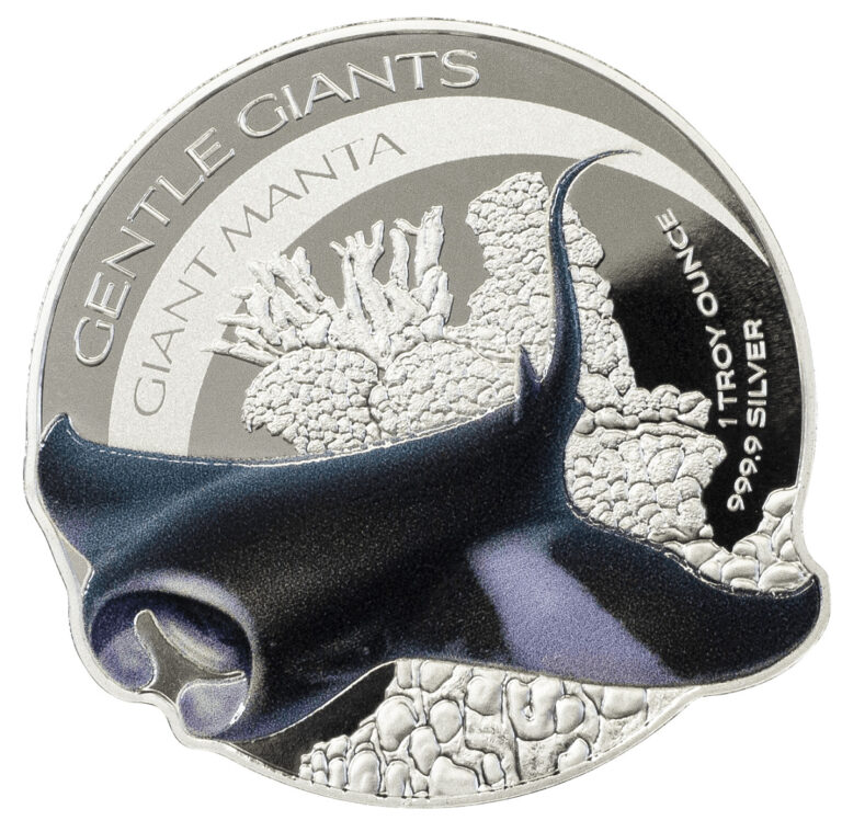 Read more about the article 2023 Solomon Islands Gentle Giants – Giant Manta 1oz Silver Colorized Coin