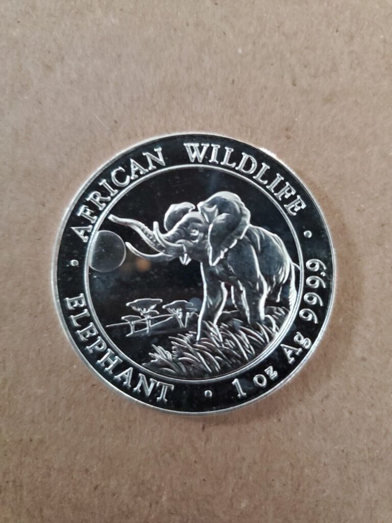 Read more about the article BU 2016 Somalia Elephant Silver 1 oz 9999 Fine African Wildlife 100 Shillings