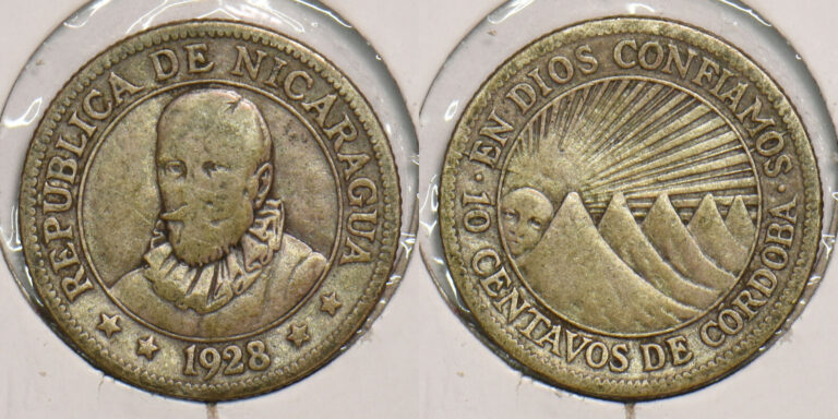 Read more about the article Nicaragua 1928 10 Centavos 199042 combine shipping