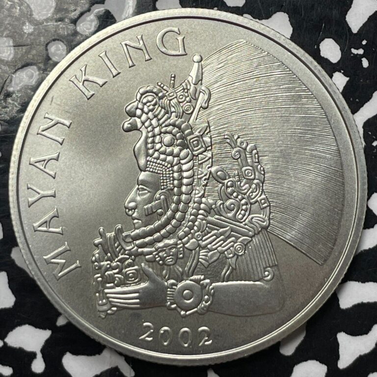 Read more about the article 2002 Belize $1 Dollar Lot#V9374 Large Silver Coin! Mayan King