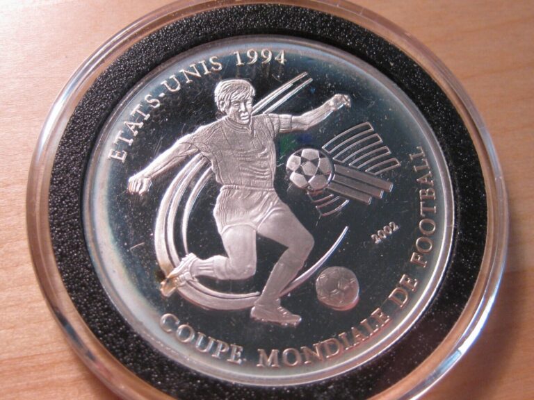 Read more about the article 2002 Togo 1000 Francs Proof Coin  World Cup Commemorative 1994