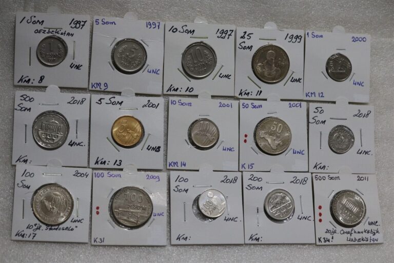 Read more about the article 🧭 🇺🇿 UZBEKISTAN – 15 COINS COLLECTION HIGH GRADE B49 #2573