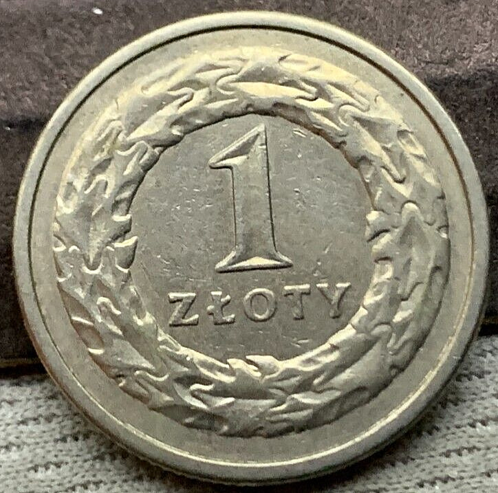 Read more about the article 1990 Poland 1 Zloty Coin XF +     100 oak leaves    #B1524