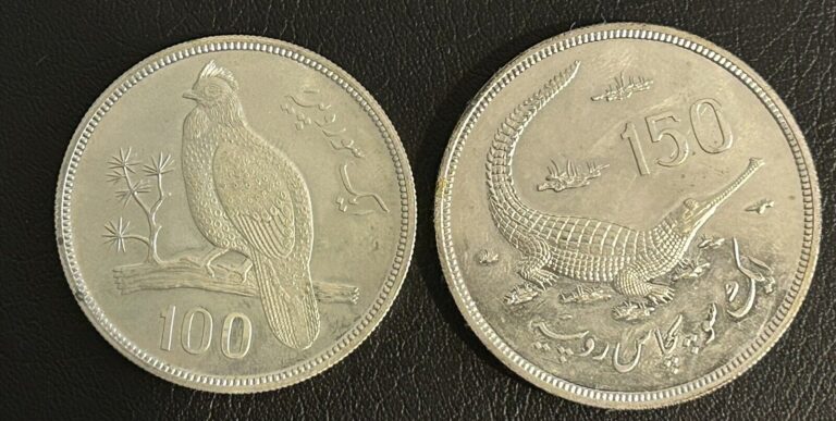 Read more about the article Pakistan 2x Commemorative WWF 1976 100and150 rupee coins