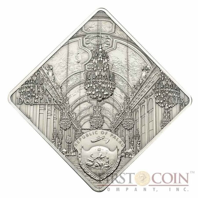 Read more about the article 2013 VERSAILLE HALL OF MIRRORS S10 PALAU 925 SILVER LIMITED EDITION ANTIQUE COIN