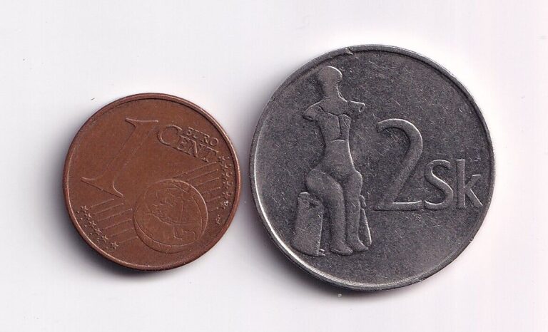 Read more about the article Lot of 2 Slovakia coins  1 eurocent  2 koruna  1993- 2009