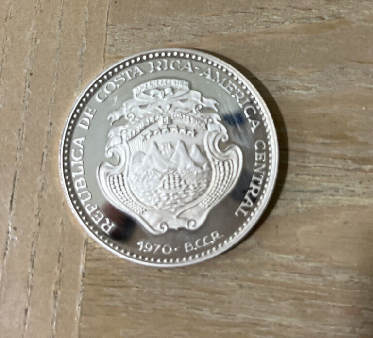 Read more about the article 1970 COSTA RICA SILVER PROOF COMMEMORATIVE 10 COLONES LARGE COIN KM192