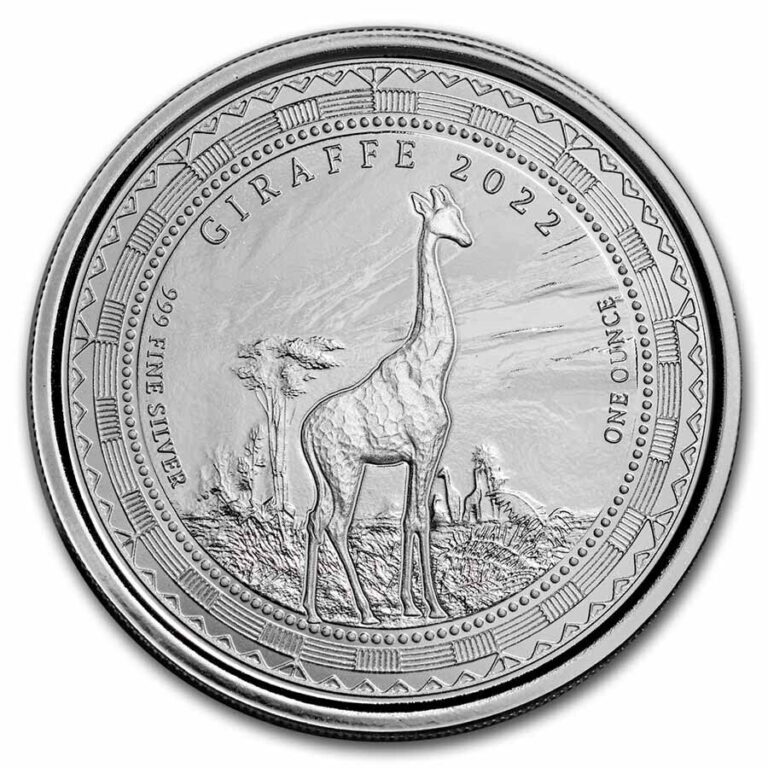 Read more about the article 2022 Equatorial Guinea 1 oz Silver Giraffe (Prooflike) – SKU#270730