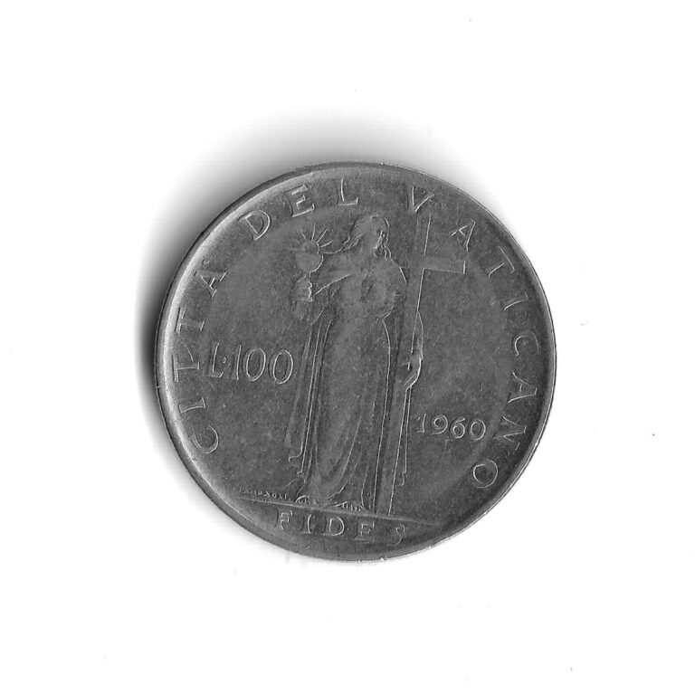 Read more about the article 1960 Vatican City 100 Lire Scarce World Coin – Mintage 783 000 – KM# 64