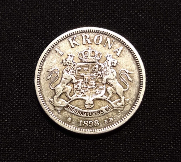Read more about the article 1898 sweden 1 krona Oscar II world silver type coin