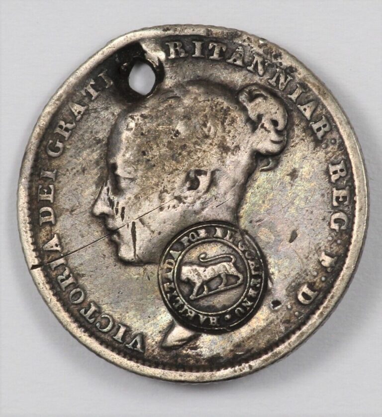 Read more about the article (1849-57) Costa Rica Real Type VI C/M on 1840 GB Victoria Sixpence