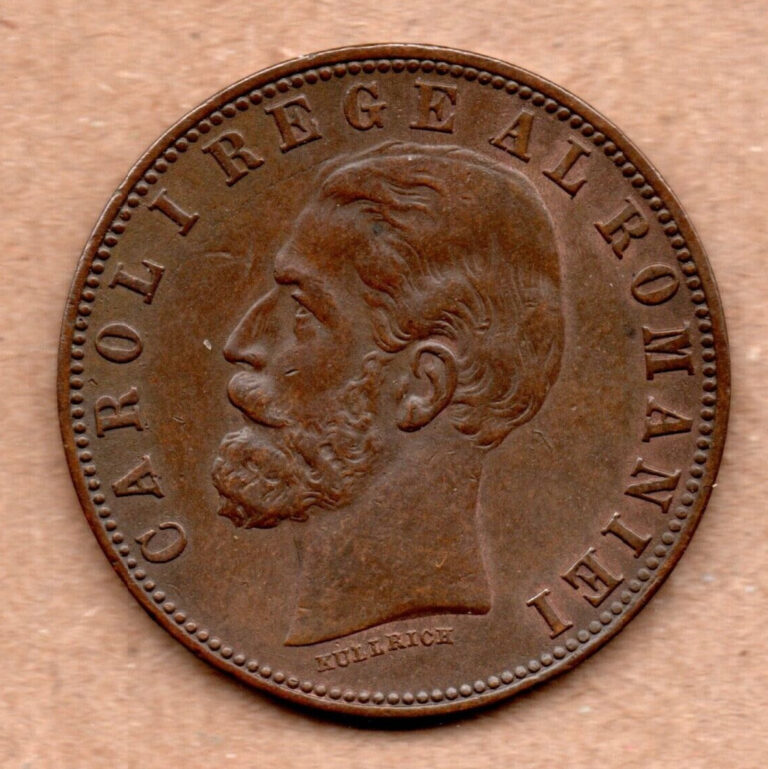 Read more about the article ROMANIA – 5 BANI – 1884 – KM#19  – COPPER COIN