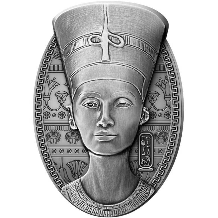 Read more about the article 2023 Djibouti Nefertiti Bust 3oz Silver 3D Shaped Antique Coin