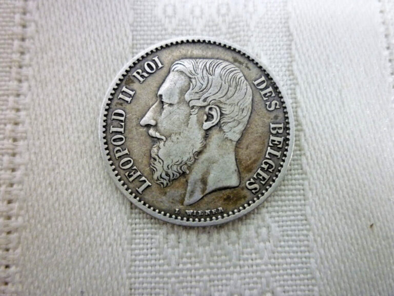Read more about the article 1866 Belgium King Leopold II Silver Coin 1 Franc