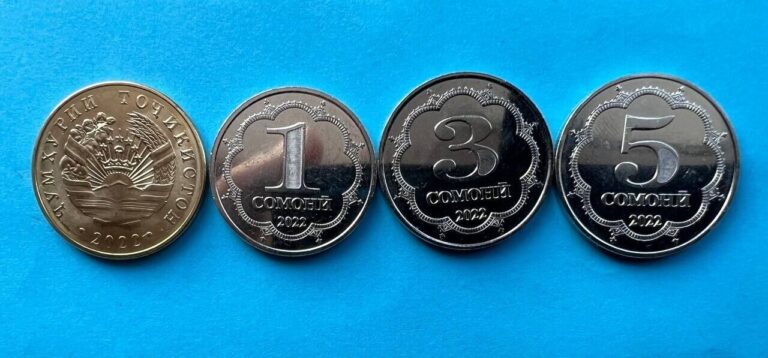 Read more about the article TAJIKISTAN: 2022 Set of 4 regular coins 50 Dirams + 1  3  5 Somoni UNC NEW