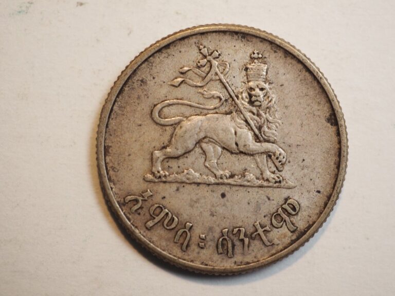 Read more about the article 1936 Ethiopia 50 Santeem (Fifty Cents) A0790