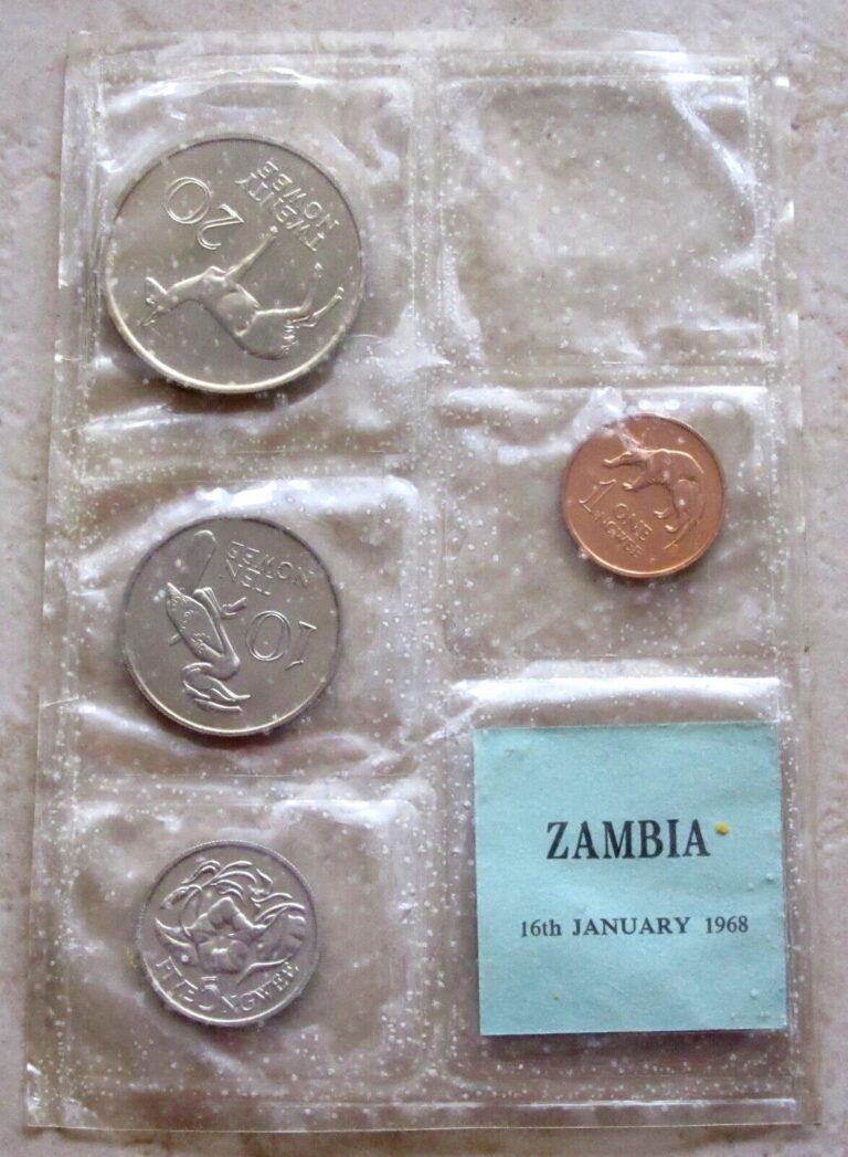 Read more about the article ZAMBIA 1968 4 COINS OFFICIAL SET  BU