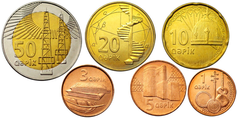 Read more about the article AZERBAIJAN SET OF 6 COINS 1 – 50 qəpik QAPIK BIMETAL BI-METALLIC 2006 UNC