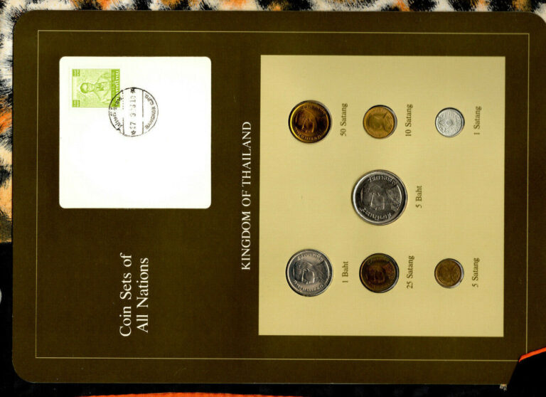 Read more about the article Coin Sets of All Nations Thailand 1957-1982 UNC Green stamp 5 Baht 1979