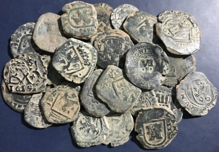 Read more about the article 1600s RARE Pirate Cob Coin Real Spanish Colonial Shipwreck Treasure Medieval old