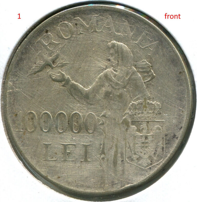 Read more about the article Romania C156 1946  100000 Lei KM#71 Mihai I  nice silver coin