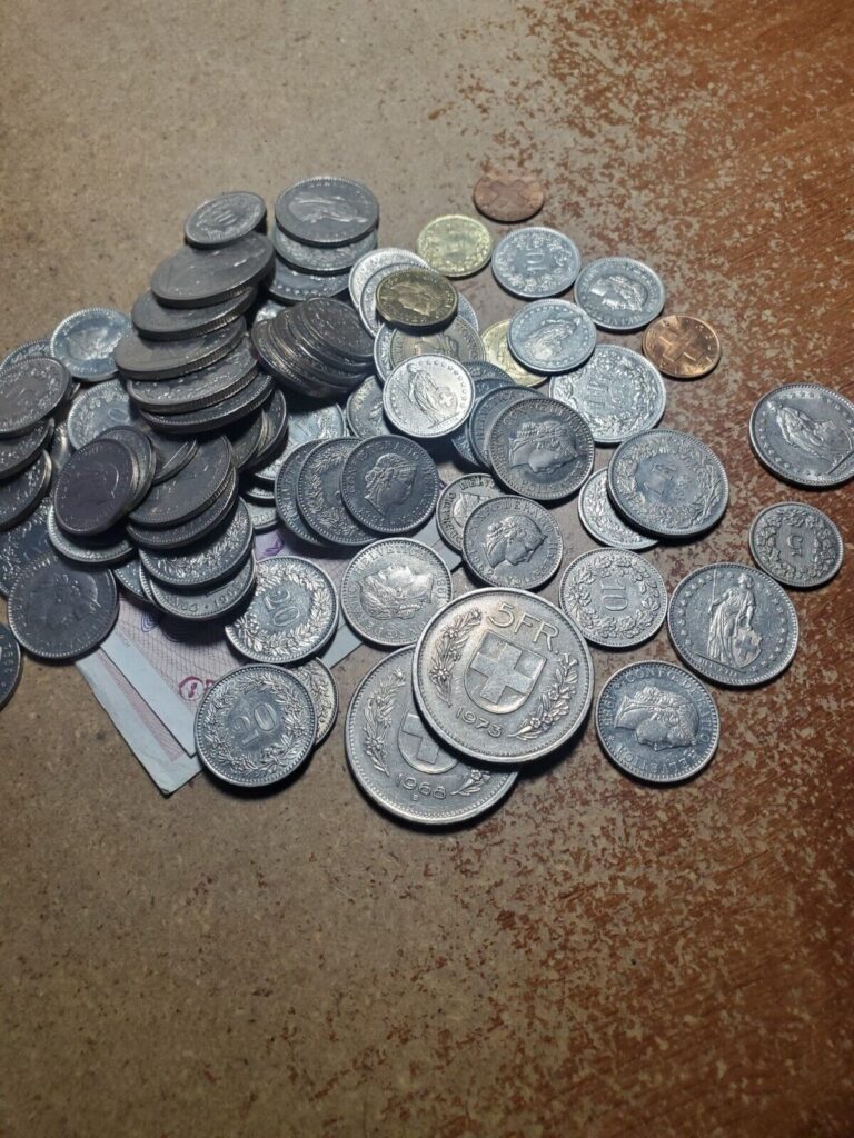 Read more about the article Switzerland – Francs and Rappen – Large Lot Swiss Coins – 68.17 CHF FOREX Holiday