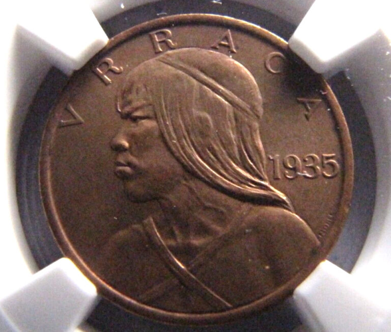 Read more about the article Panama KM14 1 Centesimo 1935 NGC MS 65 RB.  Rare grade !
