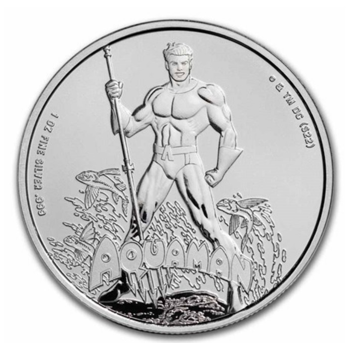 Read more about the article 2023 Samoa 1 oz Silver DC Comics Aquaman BU in capsule